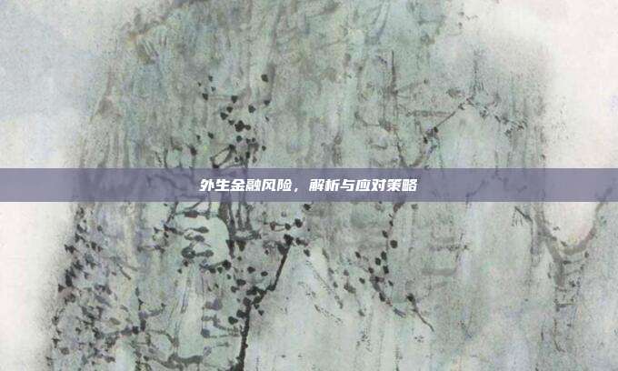 外生金融风险,解析与应对策略