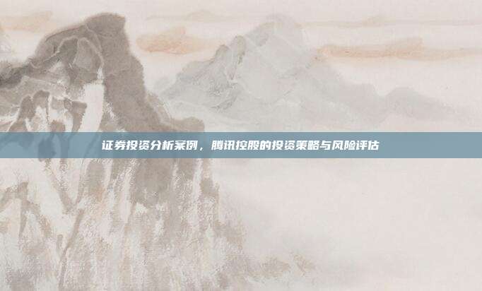 证券投资分析案例，腾讯控股的投资策略与风险评估