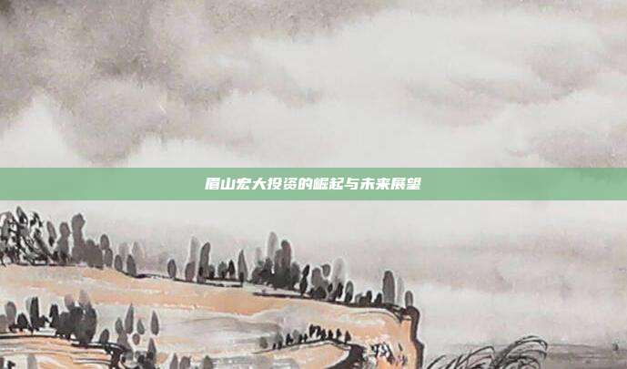 眉山宏大投资的崛起与未来展望