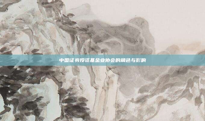 中国证券投资基金业协会的角色与影响