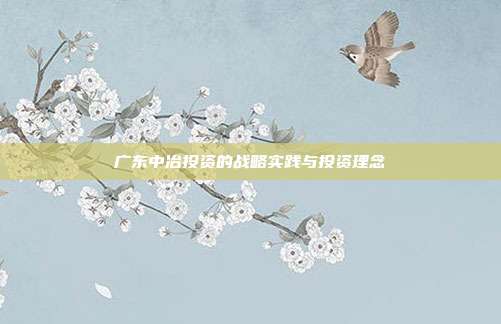 广东中冶投资的战略实践与投资理念