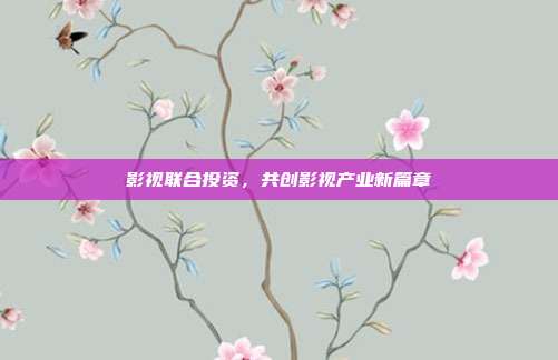 影视联合投资，共创影视产业新篇章