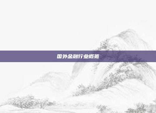 国外金融行业概览