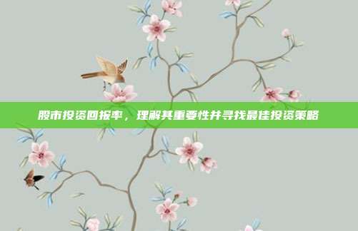 股市投资回报率,理解其重要性并寻找最佳投资策略