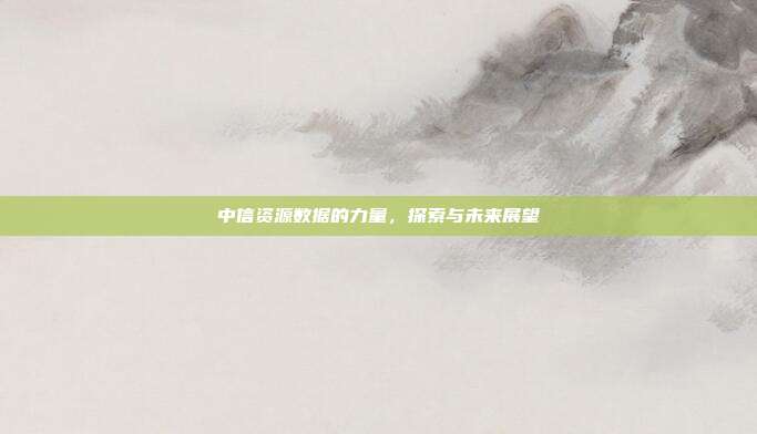 中信资源数据的力量,探索与未来展望