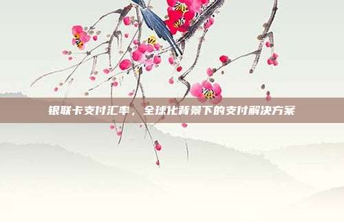 银联卡支付汇率,全球化背景下的支付解决方案