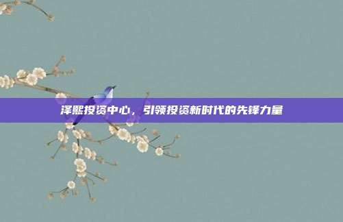 泽熙投资中心，引领投资新时代的先锋力量