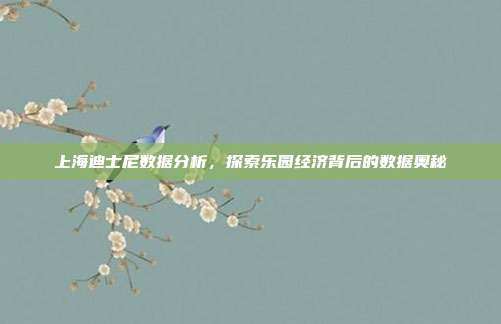 上海迪士尼数据分析，探索乐园经济背后的数据奥秘