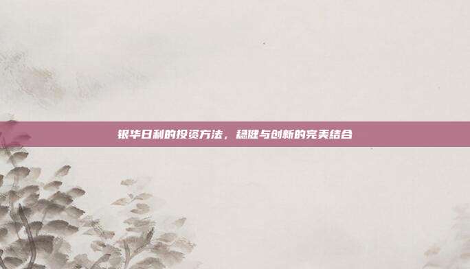 银华日利的投资方法，稳健与创新的完美结合