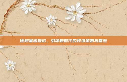 德邦星睿投资，引领新时代的投资策略与智慧