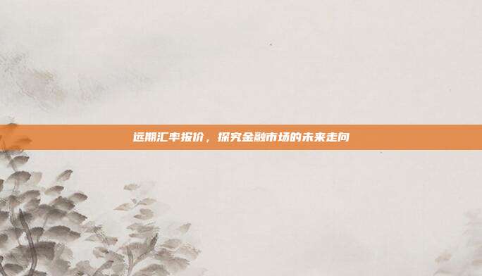 远期汇率报价,探究金融市场的未来走向
